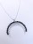 lunula czarny turmalin srebro